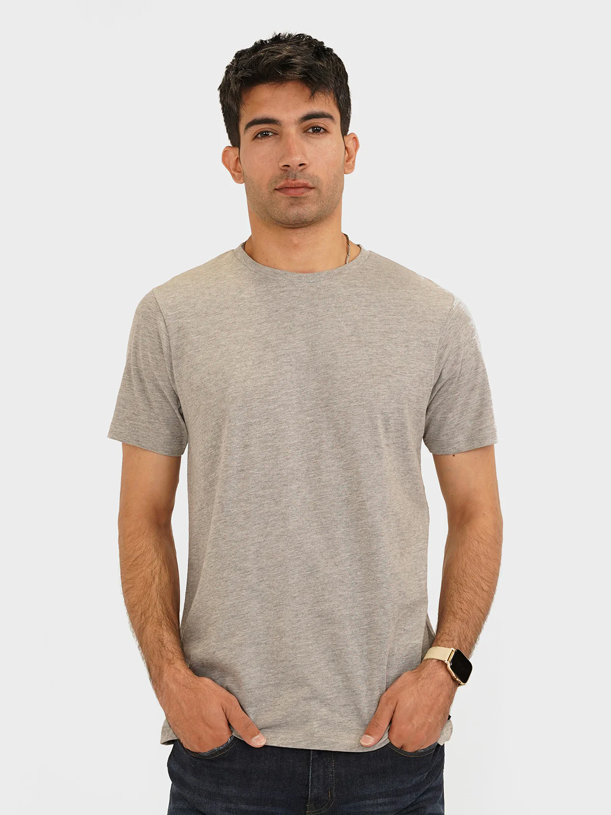 "AKIVA" Plain Regular Fit T-Shirt - Image 3