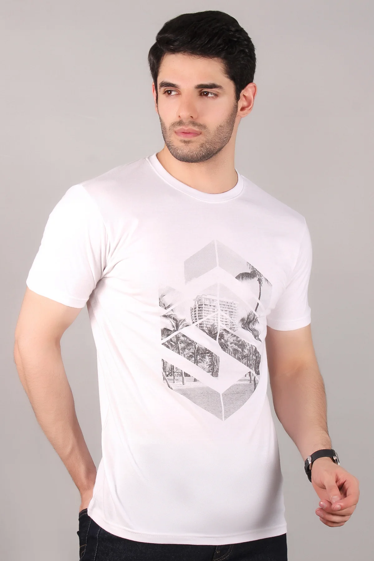 Mens "ARMAN" Cotton Graphic Tees - Image 2