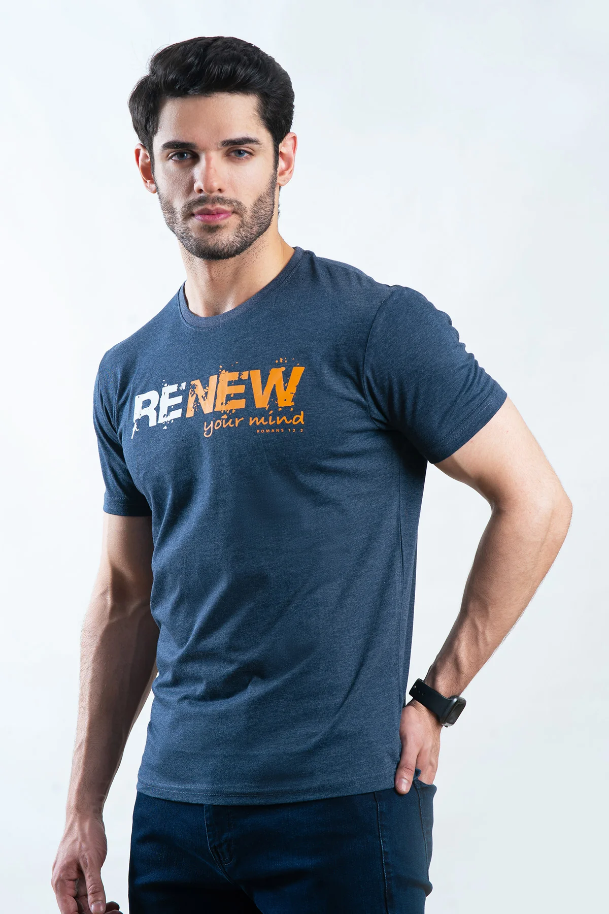 "ARNO" Classic Crew Neck Graphic T-Shirt - Image 3