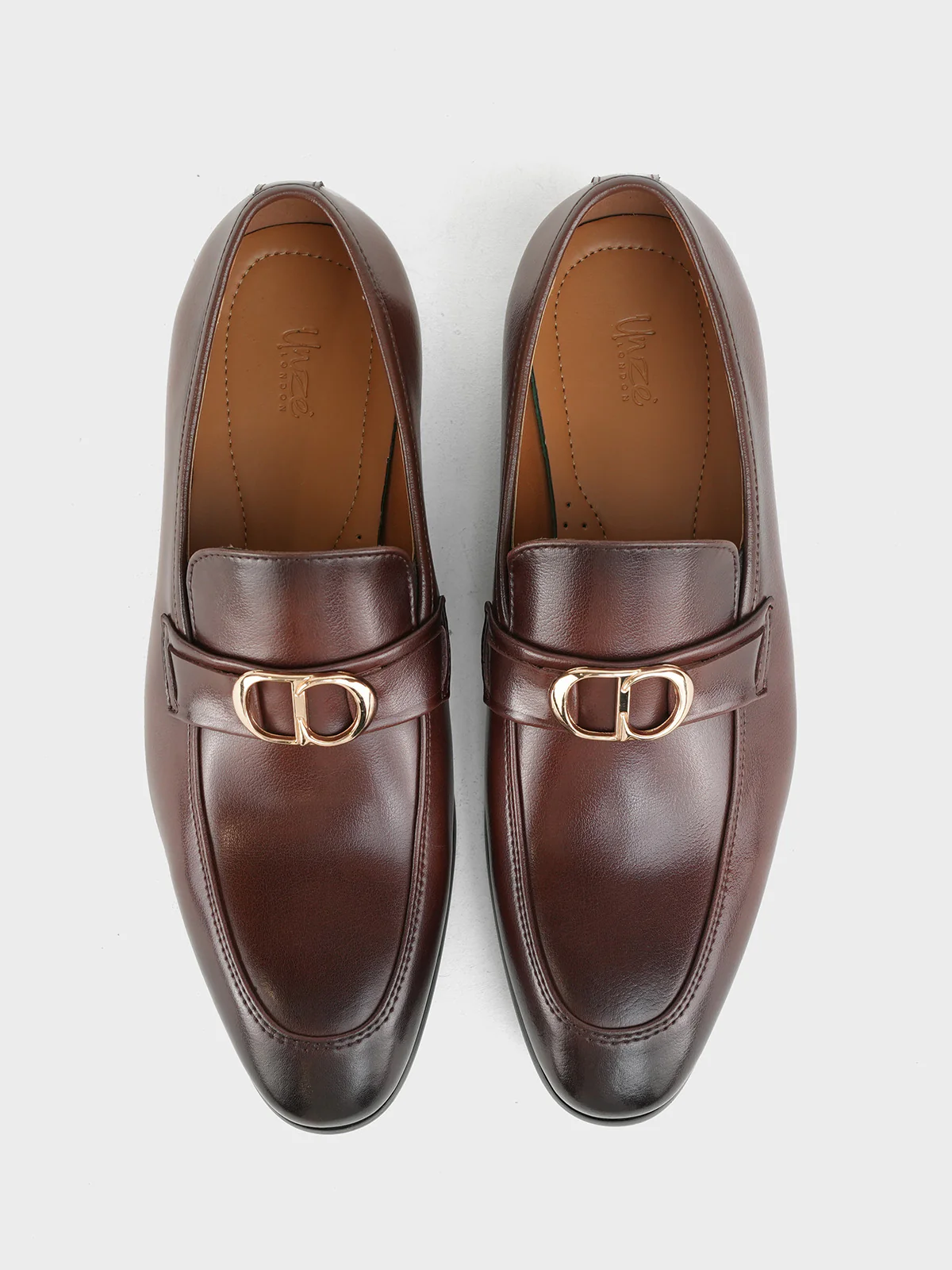 Mens "AUCOIN" Slip On Dress Leather Formals - Image 6