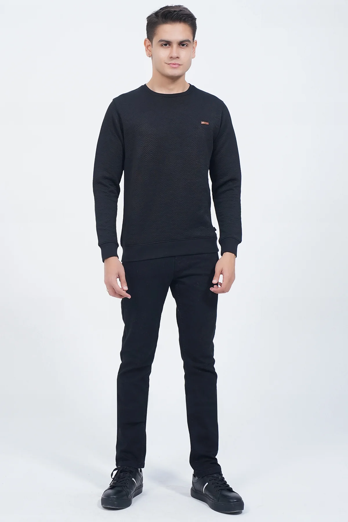 Mens "BAINS" Crew Neck Long Sleeves Sweatshirt - Image 2