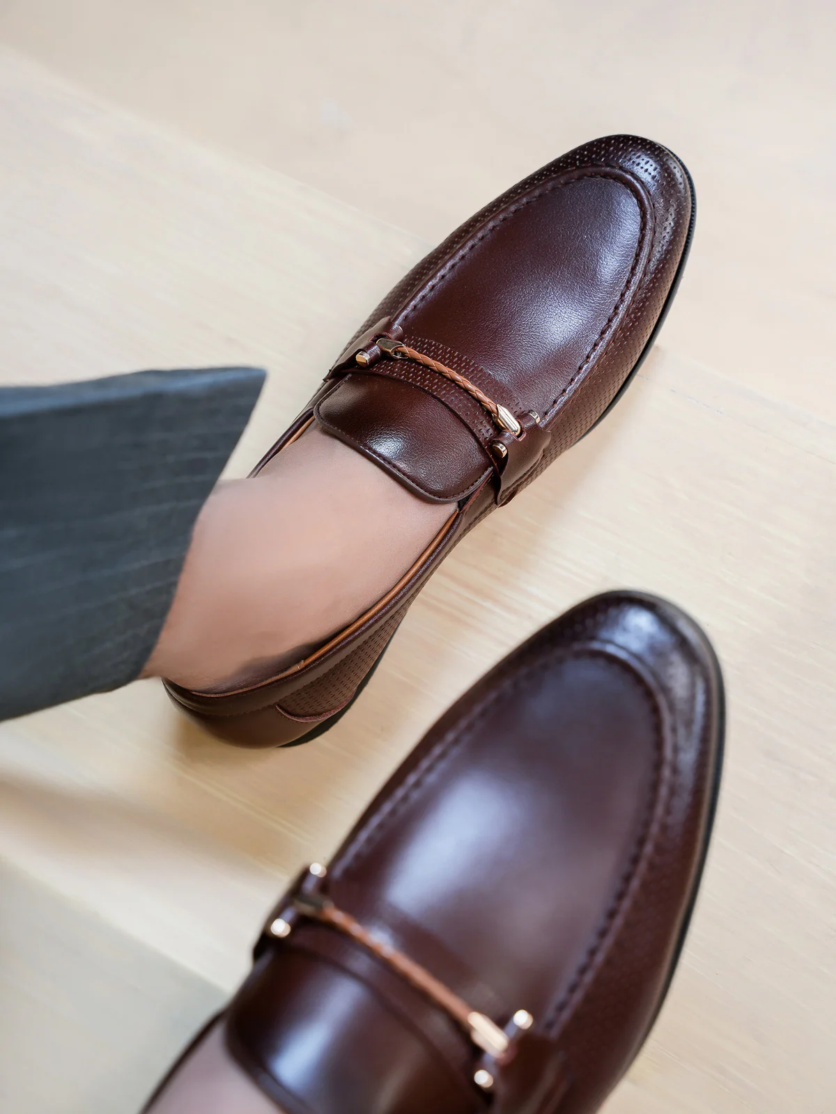 Mens "BRONYA" Comfy Dress Leather Formal Shoes