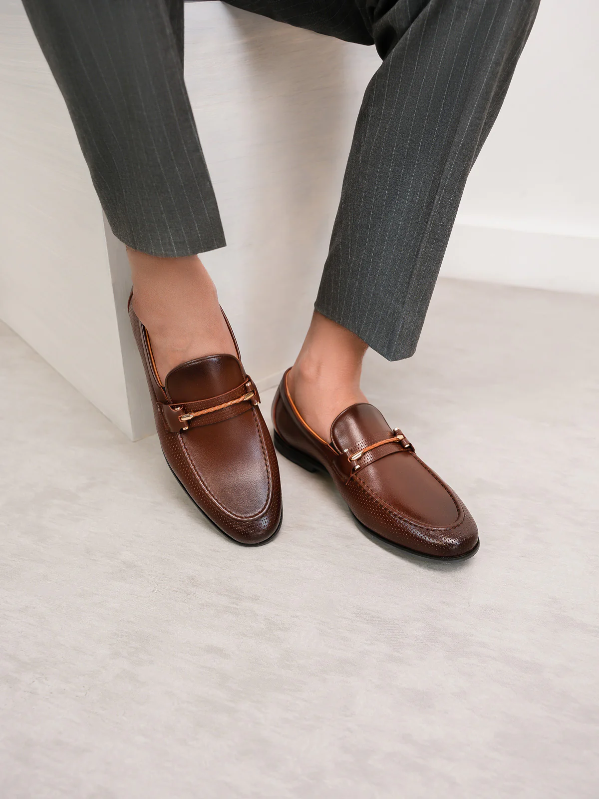 Mens "BRONYA" Comfy Dress Leather Formal Shoes - Image 6