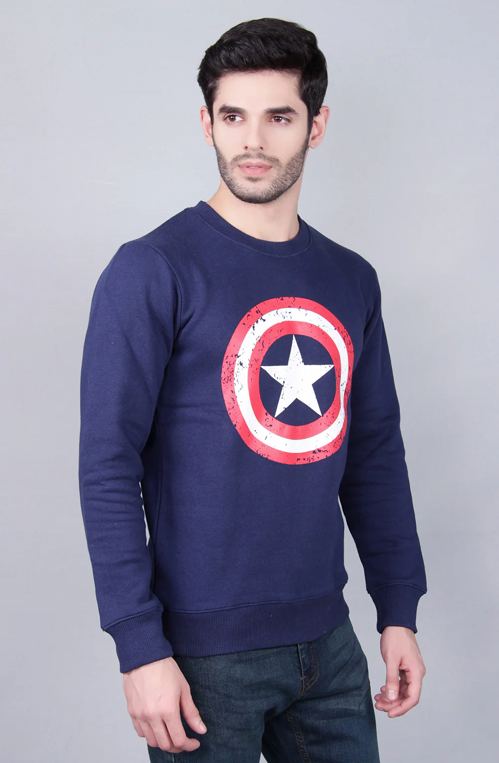 "TALIAH" Captain America Fleece Sweatshirt - Image 3