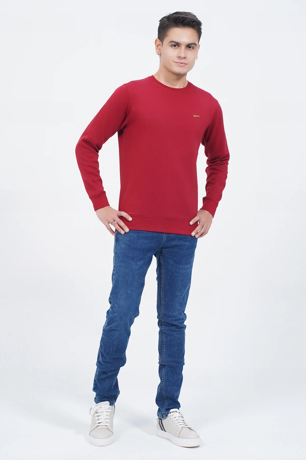 Mens "CLOVIS" Crew Neck Long Sleeves Sweatshirt - Image 2