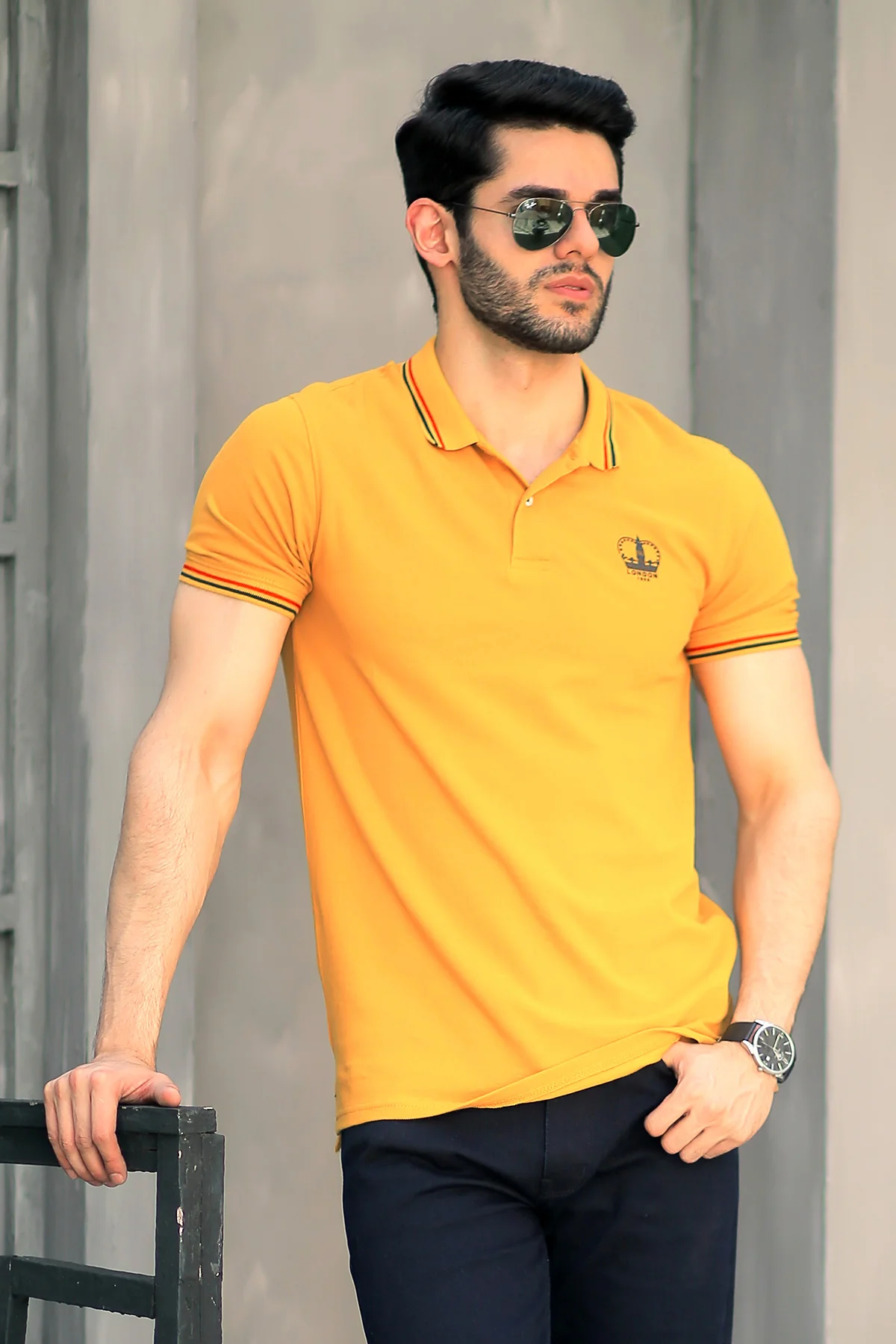 Mens "DELMONT" Basic Cotton Polo T-Shirt