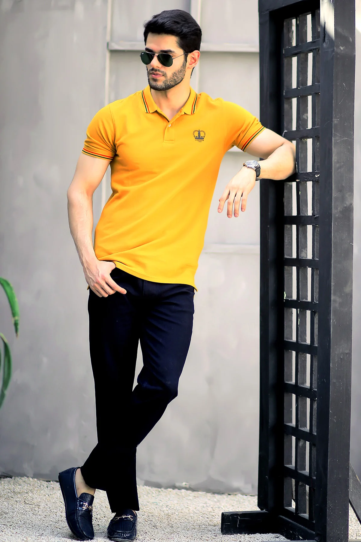 Mens "DELMONT" Basic Cotton Polo T-Shirt - Image 4