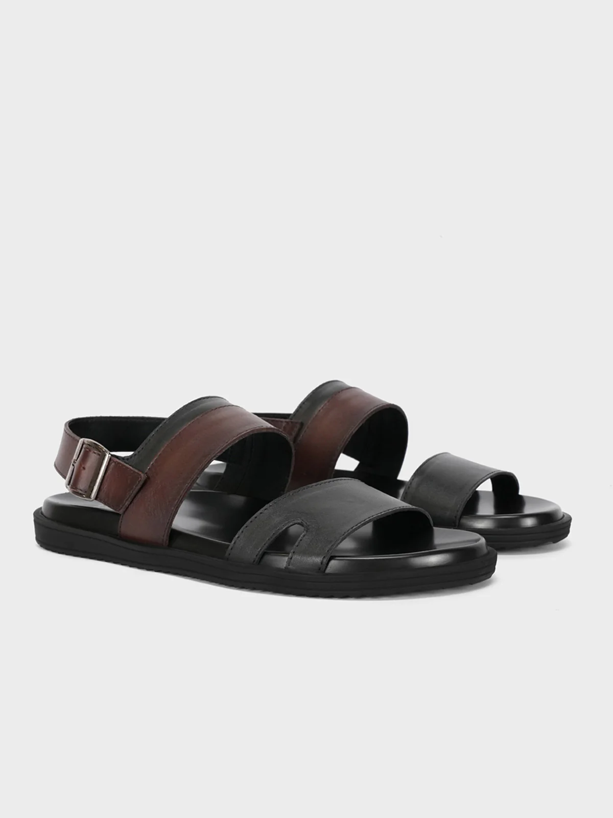 Mens "DONAR" Casual Leather Sandals - Image 2