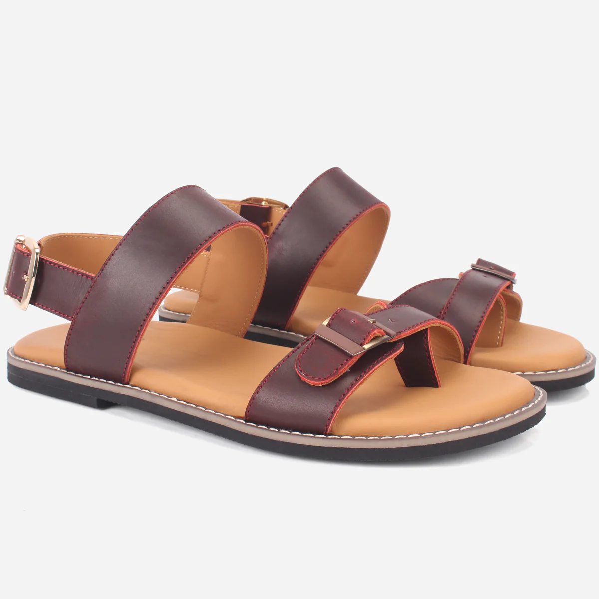 Mens "EHA" Leather Comfort Sandals - Image 2