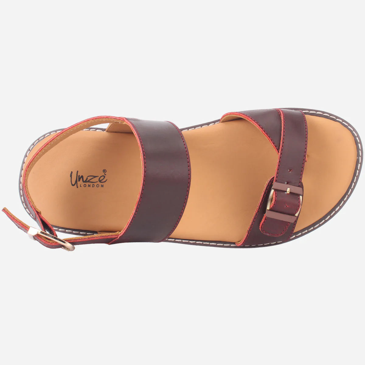 Mens "EHA" Leather Comfort Sandals - Image 4