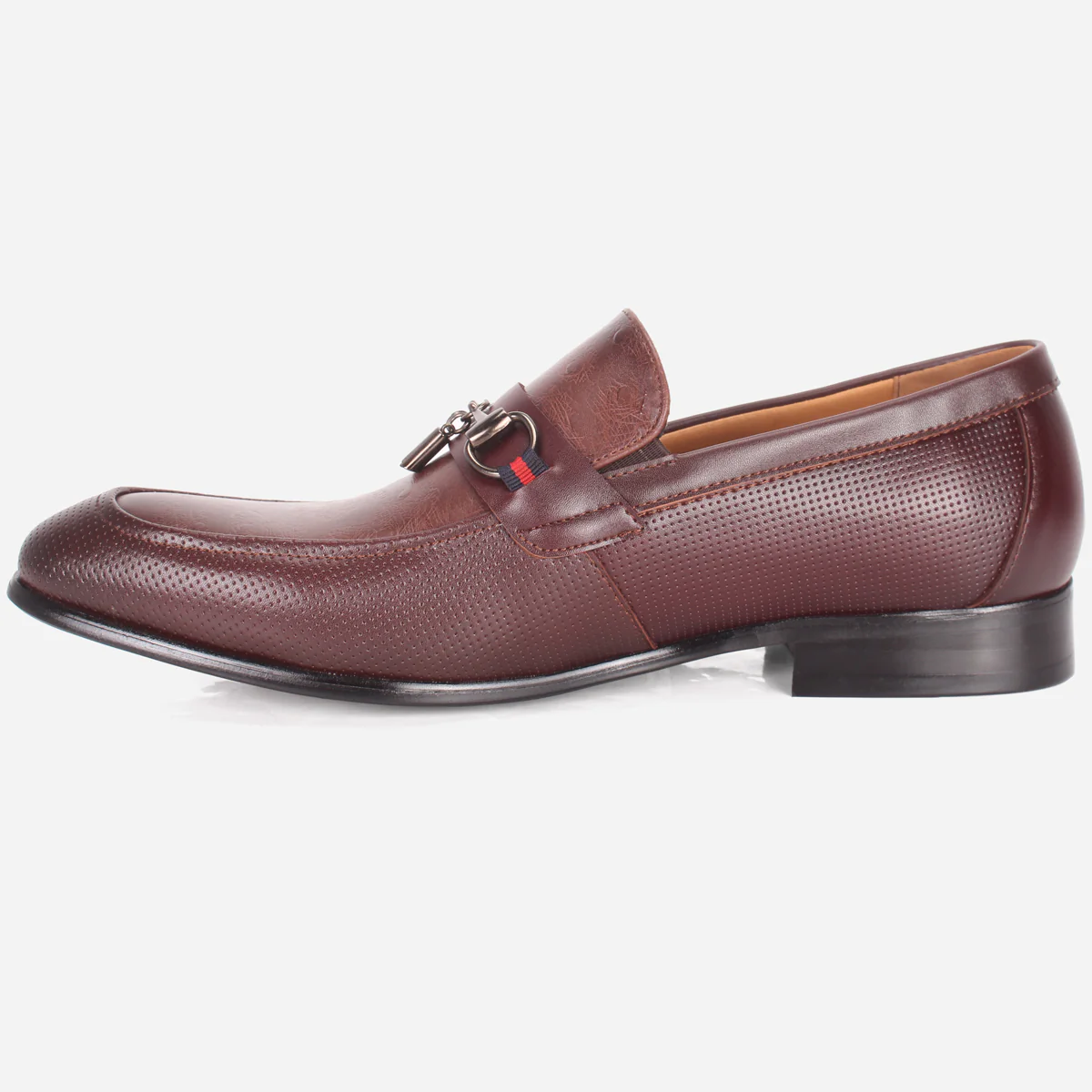 Mens "FYRRE" Leather Dress Formal Slide In Shoes - Image 3