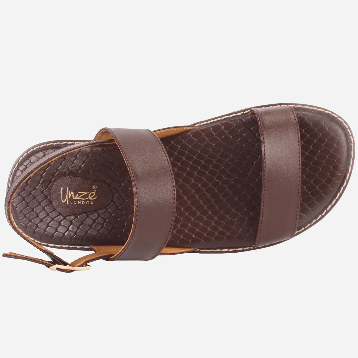 Mens "GREEZ" Leather Buckle Summer Sandals - Image 4