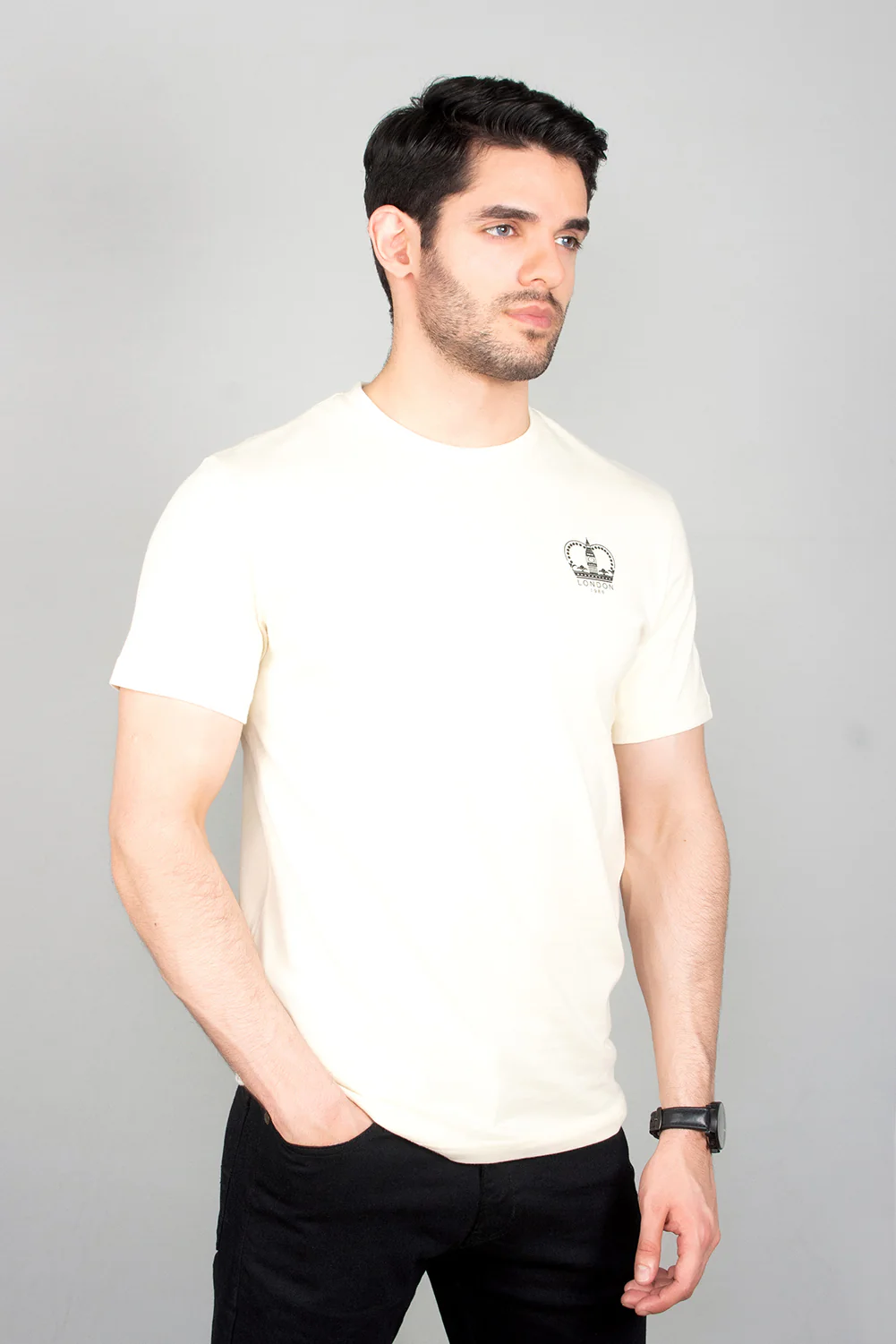 Men's "GUAZ" Cotton Casual Crew Neck Shirt - Image 3