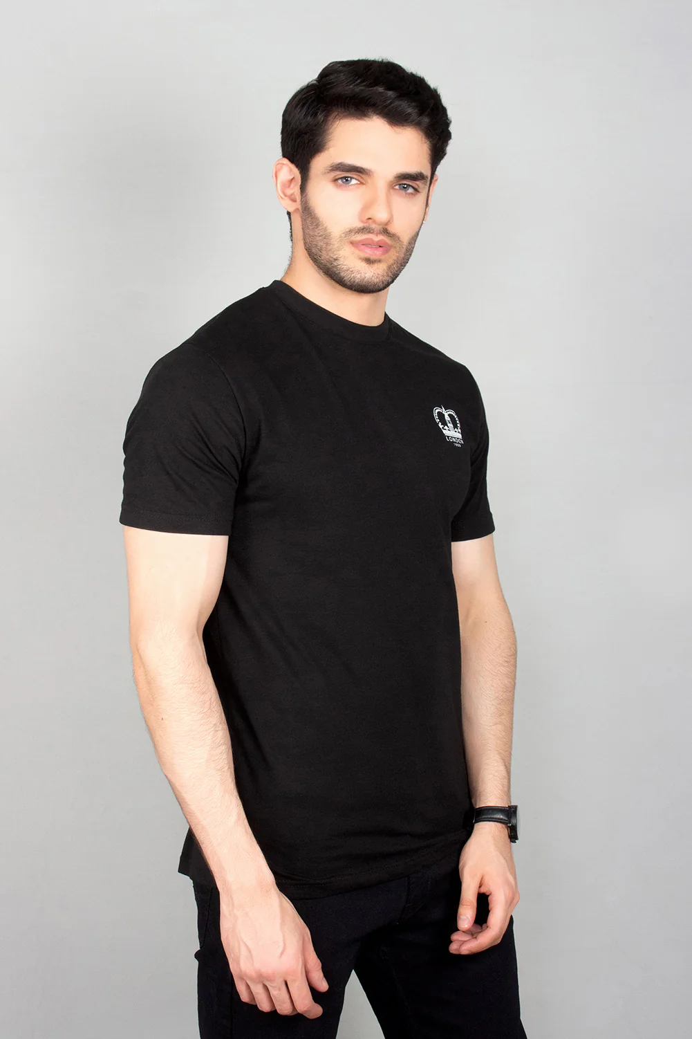 "GUAZ" Crew Neck Slim Fit T-Shirt - Image 3