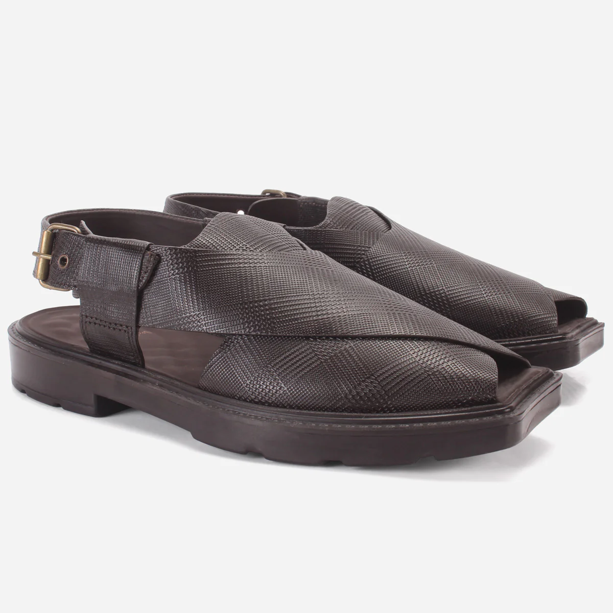 Men's "JINNAH" Leather Peshawari Sandals - Image 2