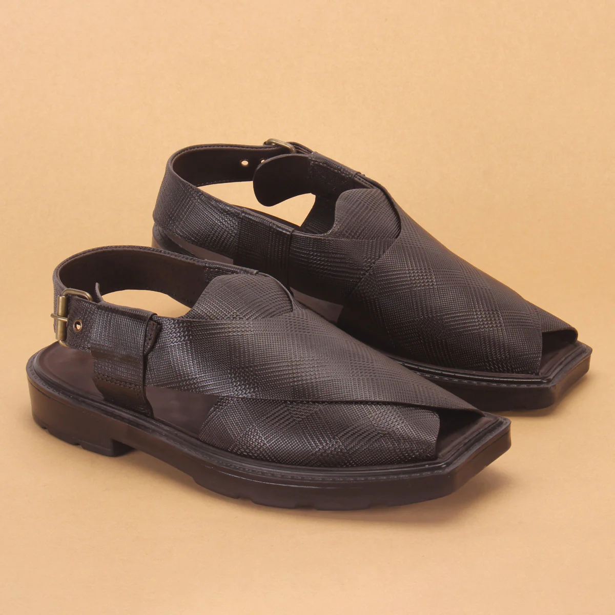 Men's "JINNAH" Leather Peshawari Sandals - Image 6