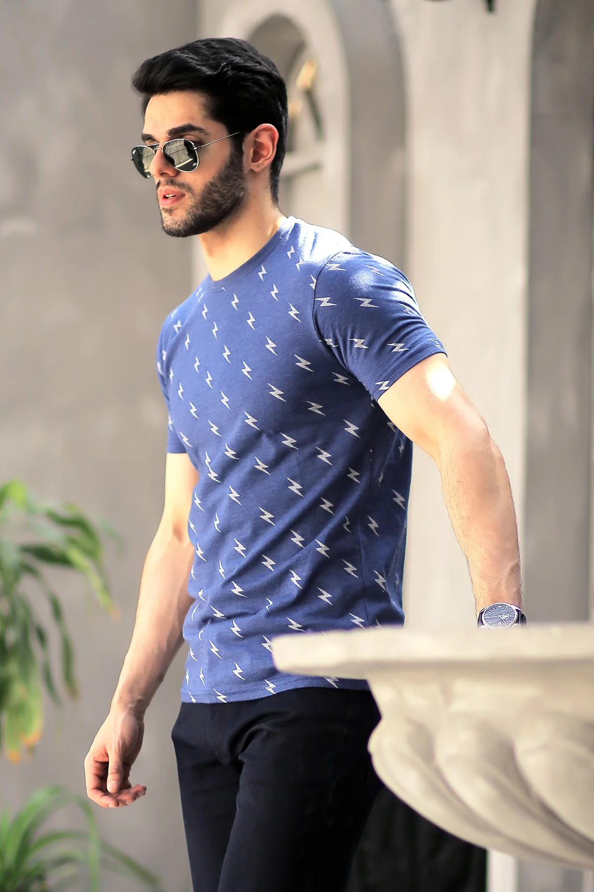 Mens "JUBAIL" Graphic Casual T-Shirt - Image 4