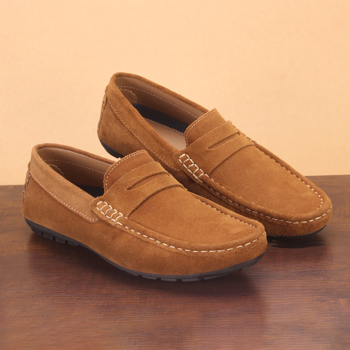 Mens "KIMS" Leather Slip-ons Moccasins - Image 6