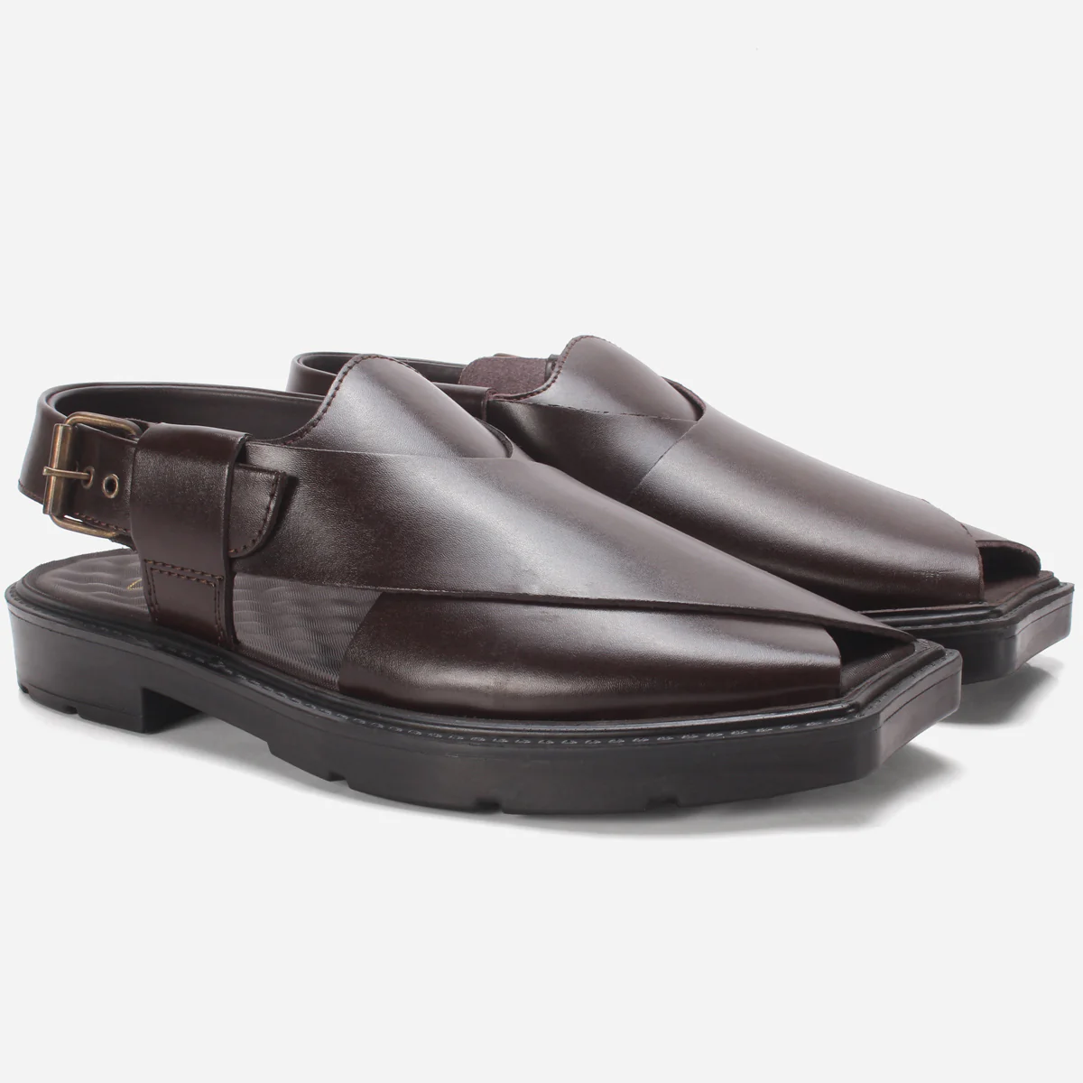 Mens "KOHEN" Stack Heel Peshawari Sandals - Image 3