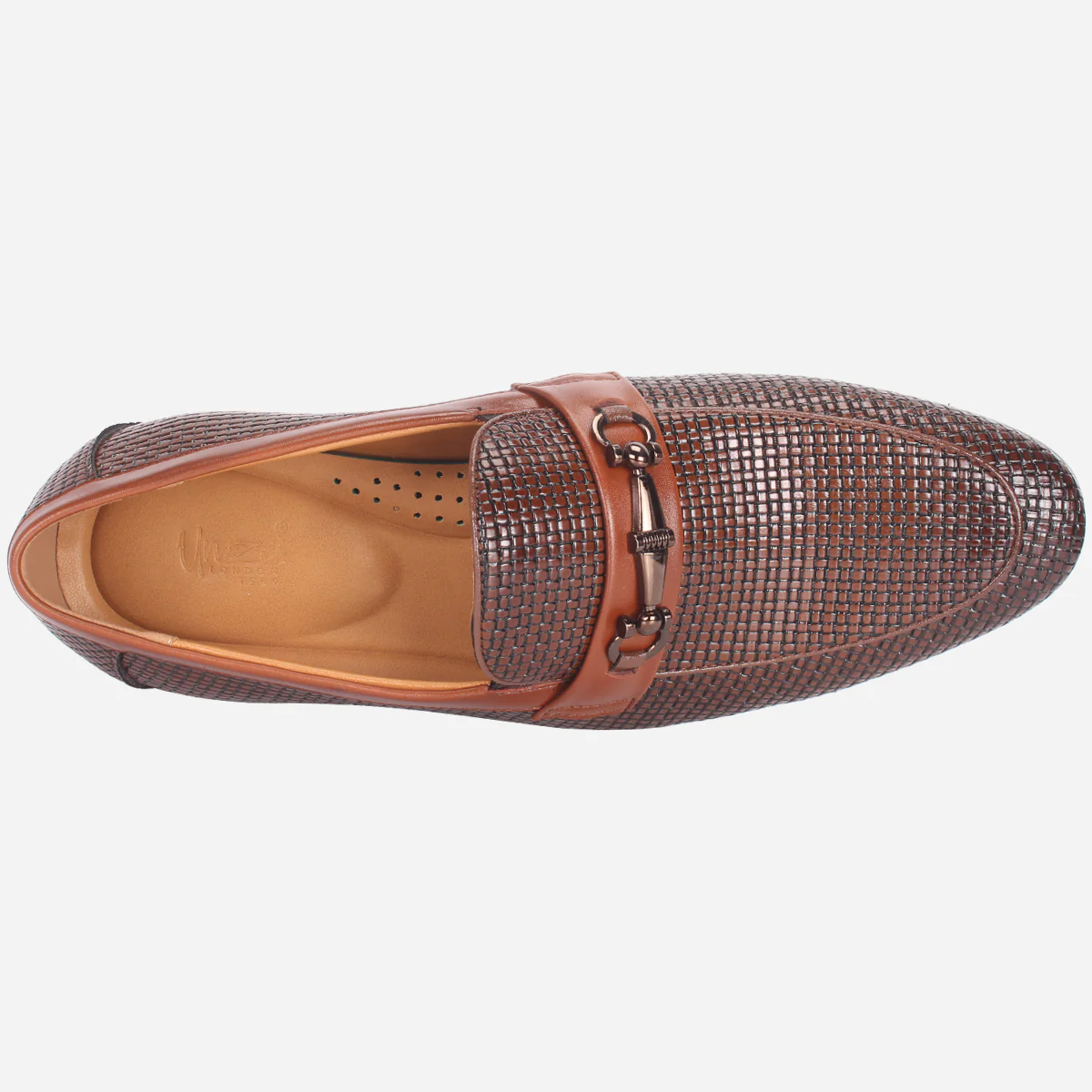 Mens "LIAM" Leather Office Formal Slide In Shoes - Image 4