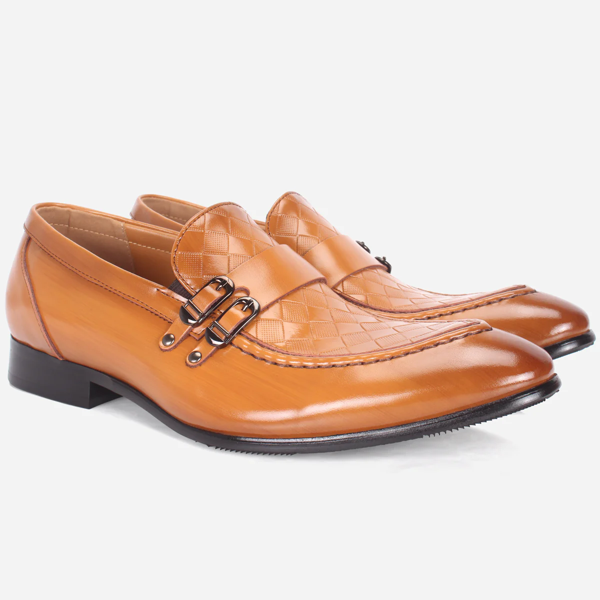 Mens "MAZIMA" Leather Office Formal Slide In Shoes - Image 2