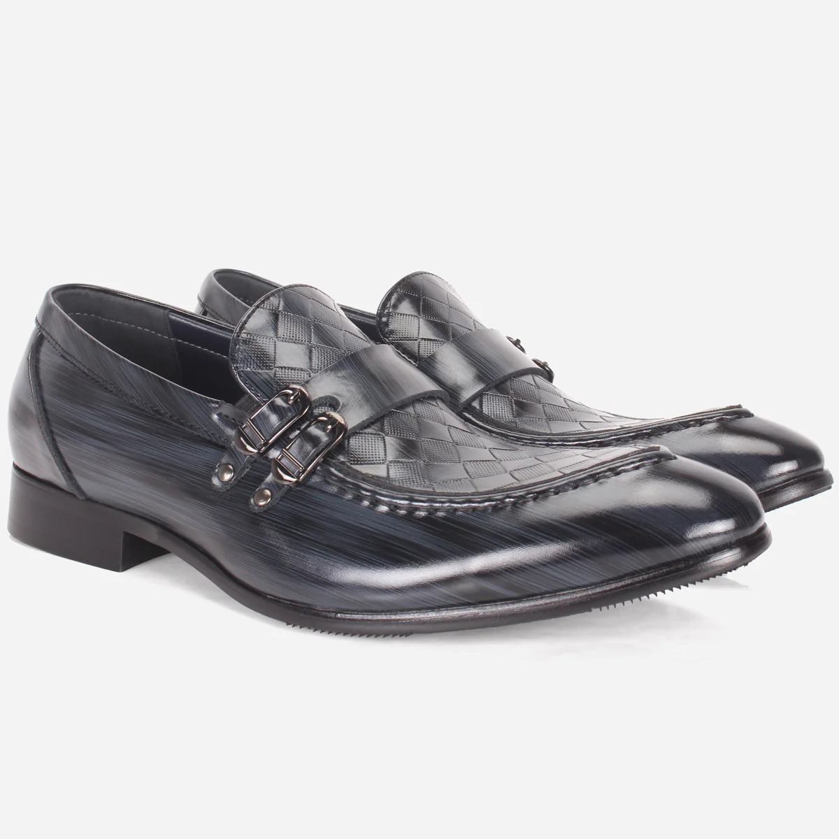 Mens "MAZIMA" Leather Office Formal Slide In Shoes - Image 2