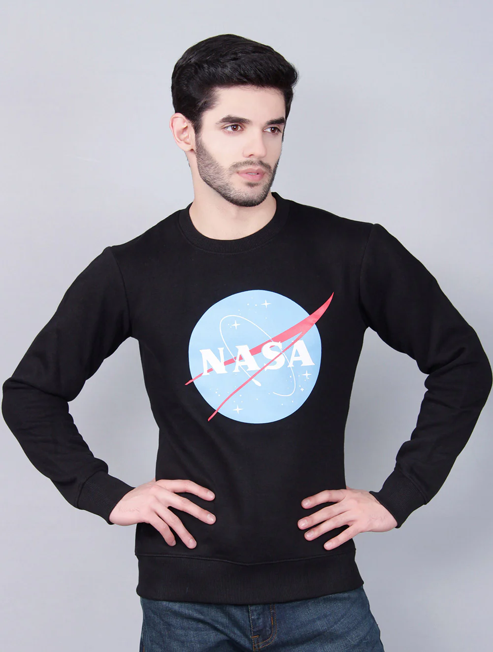 Men's "NASA" Meatball Logo Worm Sweatshirt - Image 2