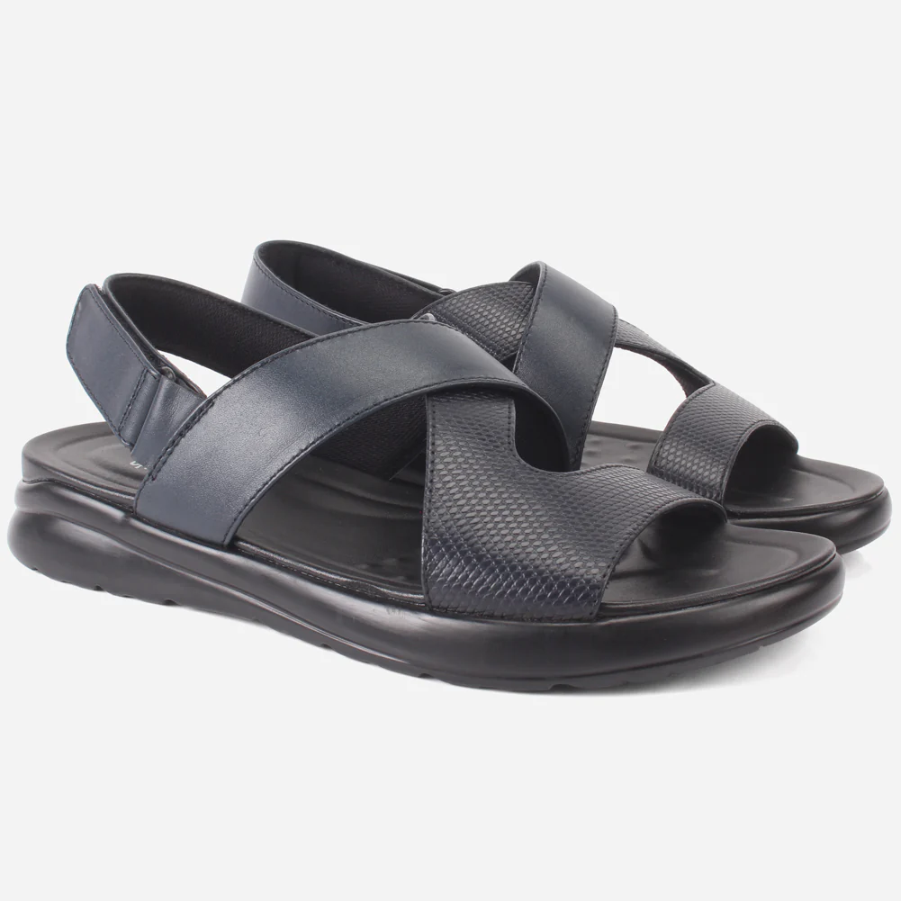 Mens "Rayan" Leather Comfy Casual Sandals - Image 2
