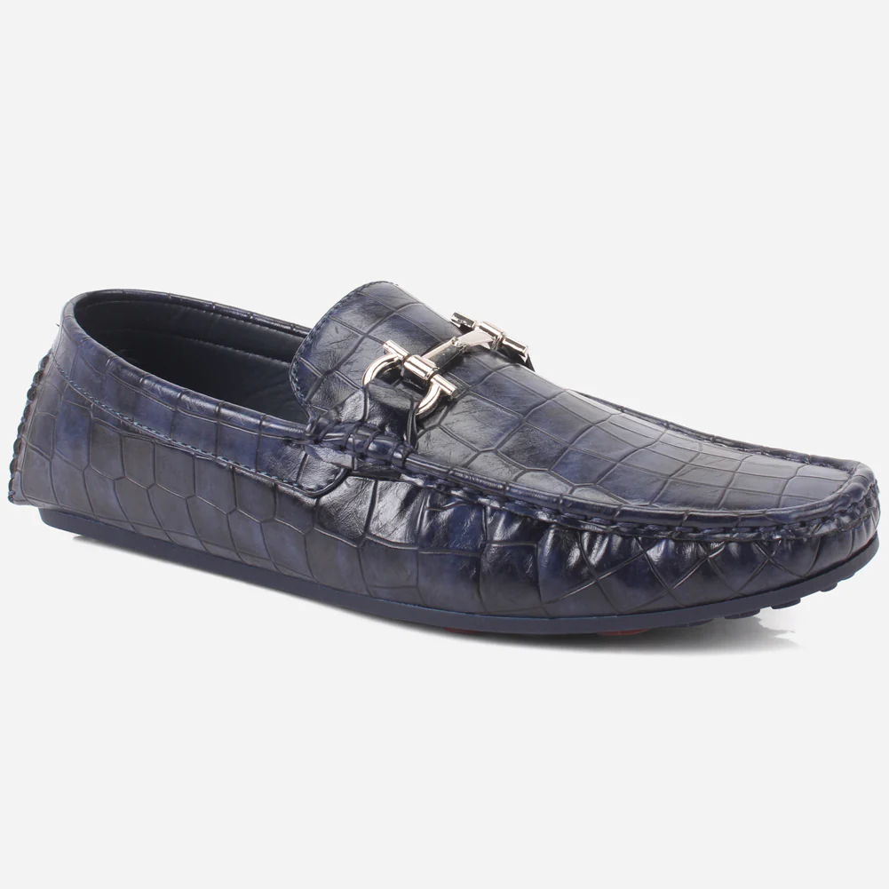 Mens "RIAX" Slip-on Trim Adorned Moccasins Shoes