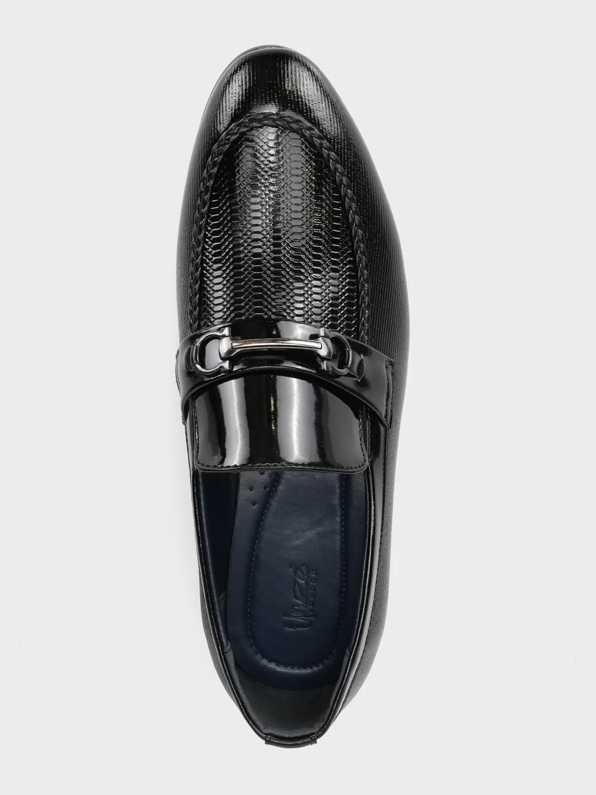 Mens "RIGGS" Textured Leather Formal Dress Shoes - Image 6