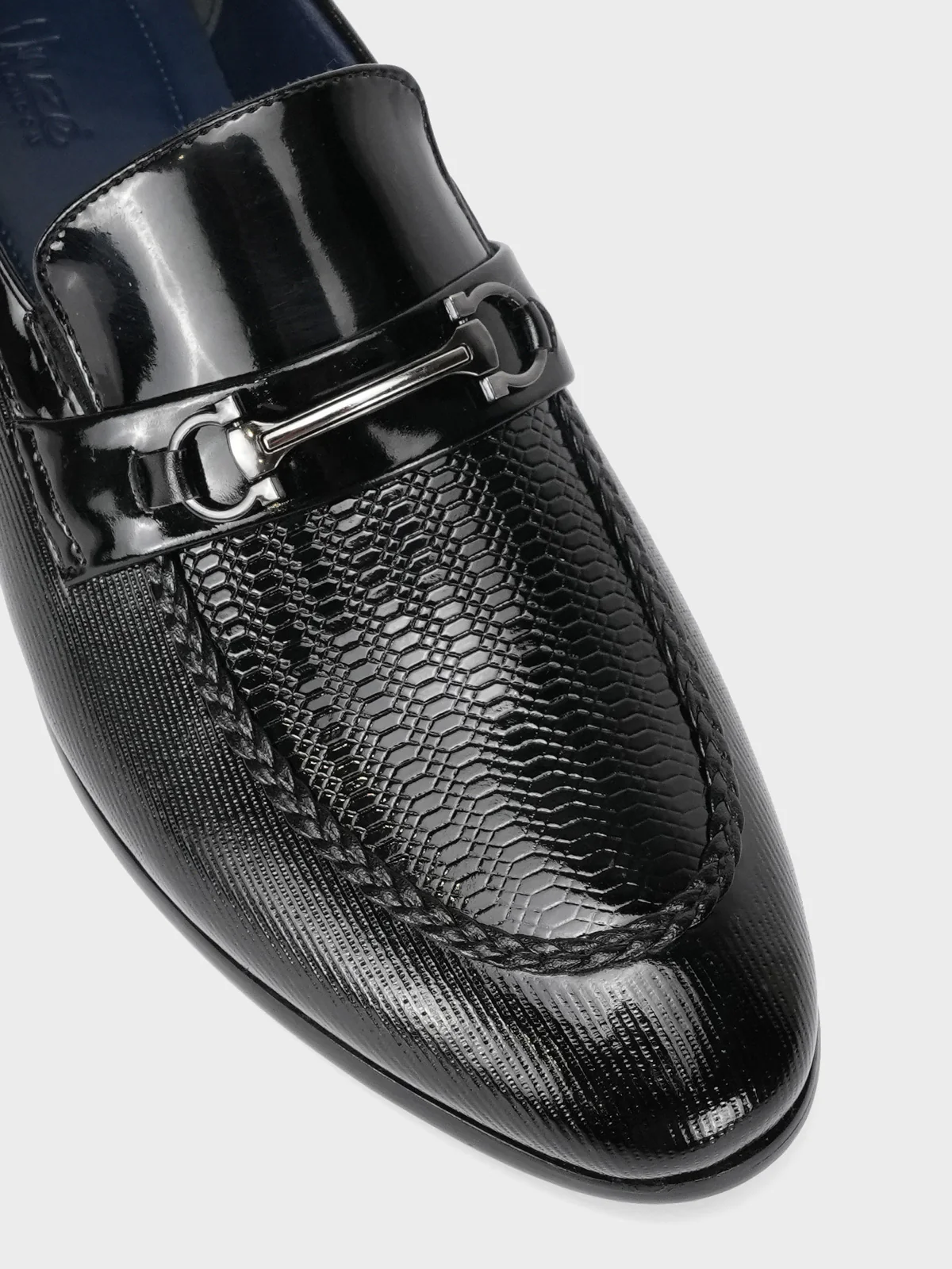 Mens "RIGGS" Textured Leather Formal Dress Shoes - Image 7