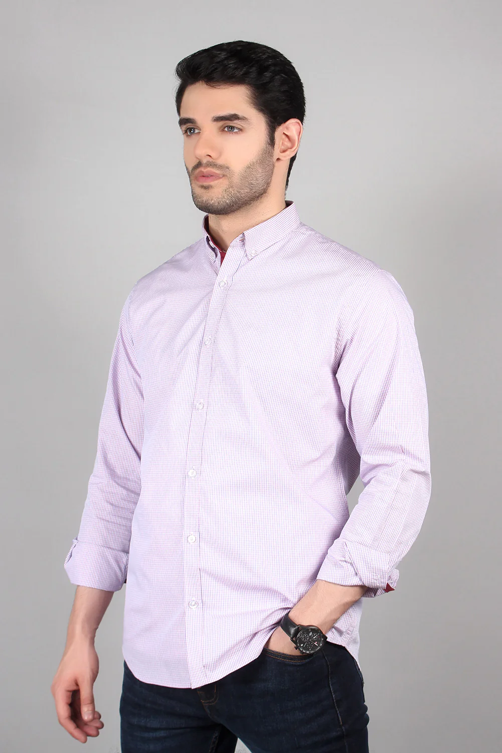 Men's "SAIZ" Checkered Everyday Cotton Shirt - Image 3