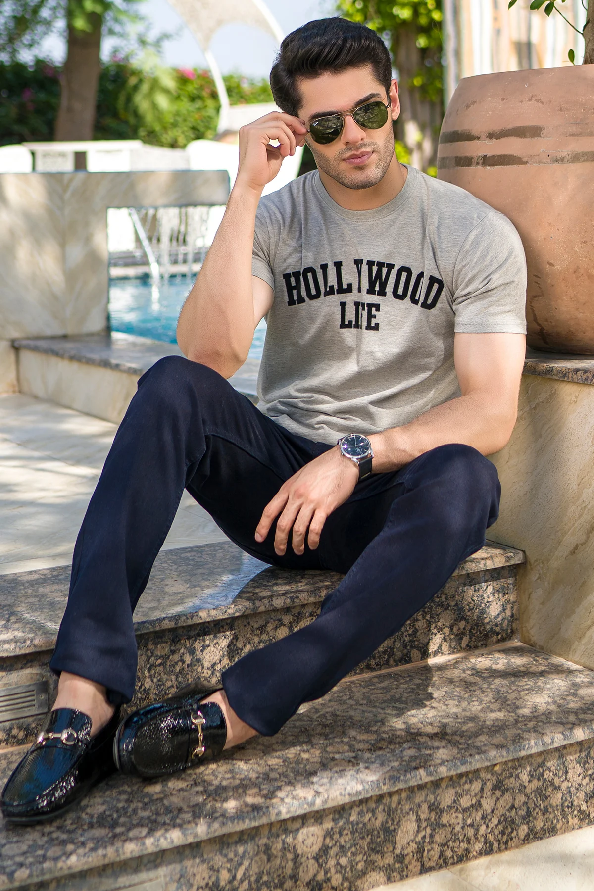"SOROUSH" Classic Crew Neck Summer T-Shirt - Image 3
