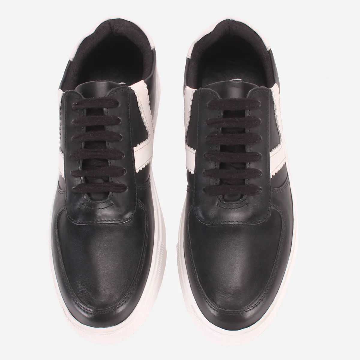 Mens "TRIBIA"Lace Up Leather Trainers - Image 4