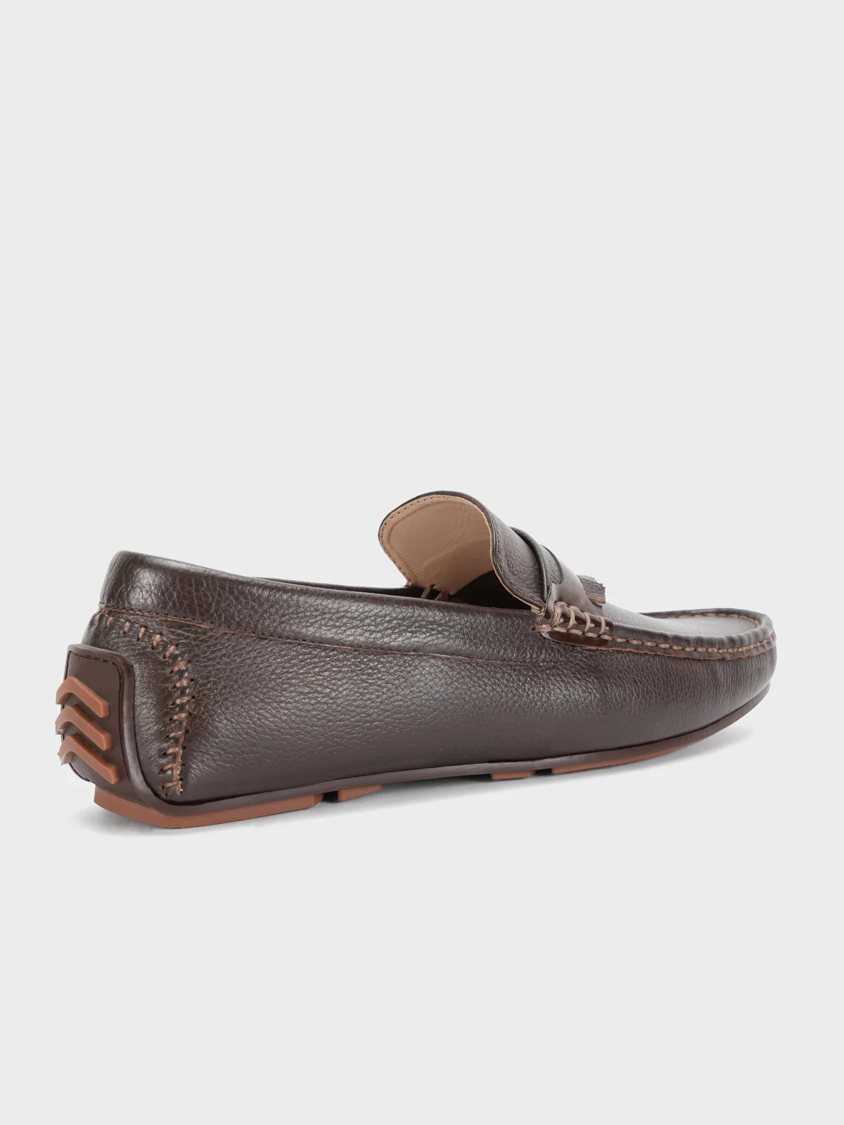Mens "TRINITY" Leather Rounded Toe Moccasins - Image 3