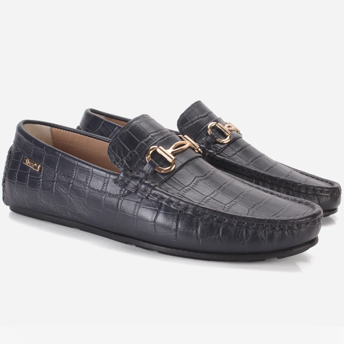 Men's "TWIXER" Textured Leather Moccasins Shoes - Image 2