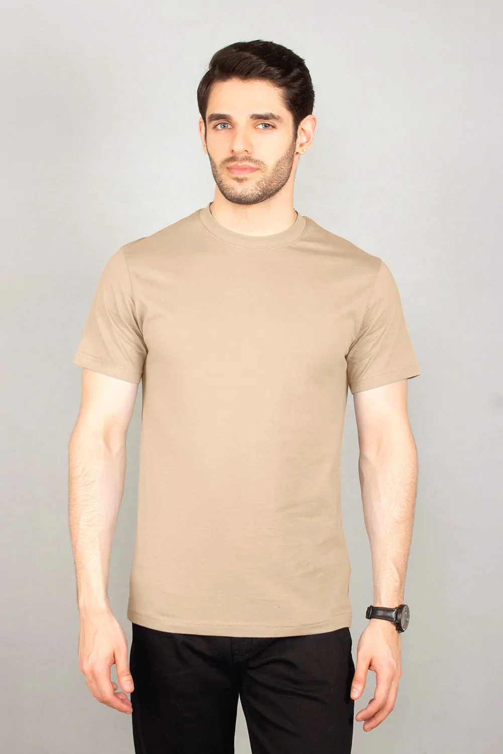 Mens" VINEY" Basic Cotton Crew Neck T-Shirt