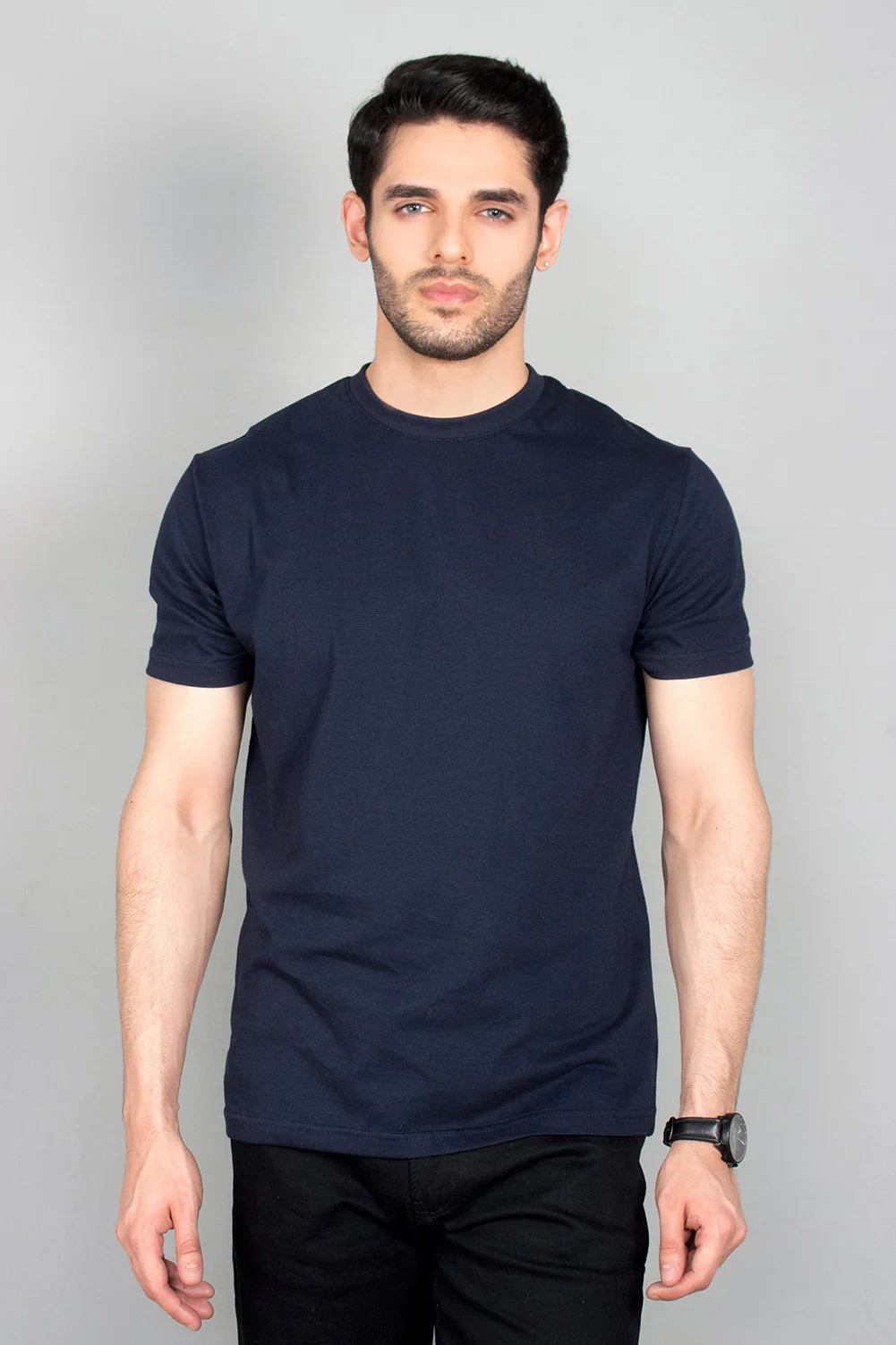Mens" VINEY" Basic Cotton Crew Neck T-Shirt