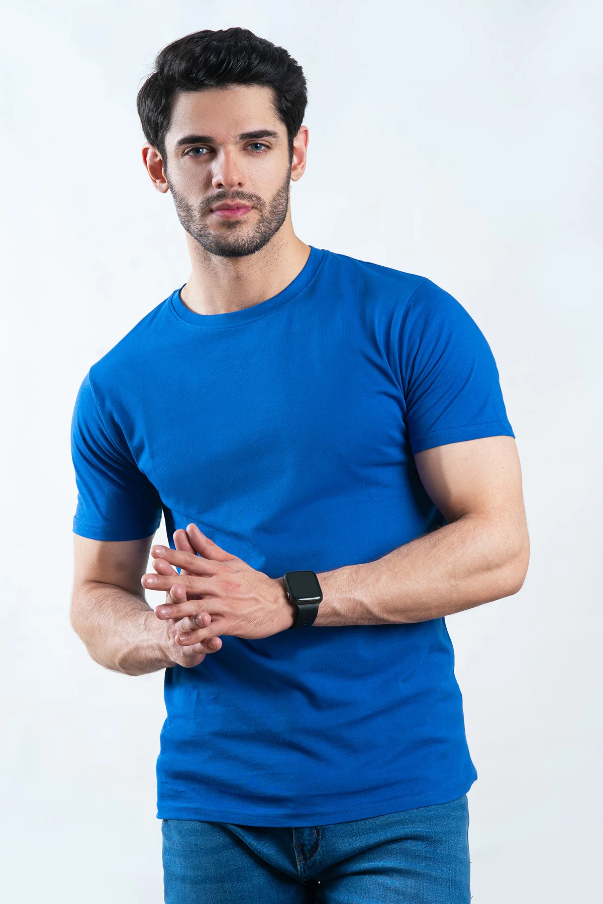"VINEY" Basic Cotton Crew Neck T-Shirt - Image 3