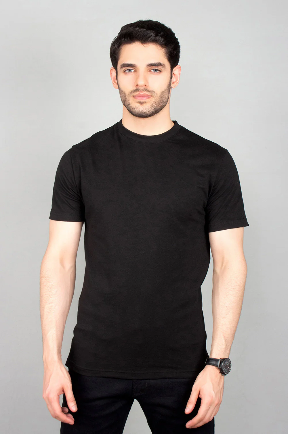 Mens" VINEY" Basic Cotton Crew Neck T-Shirt