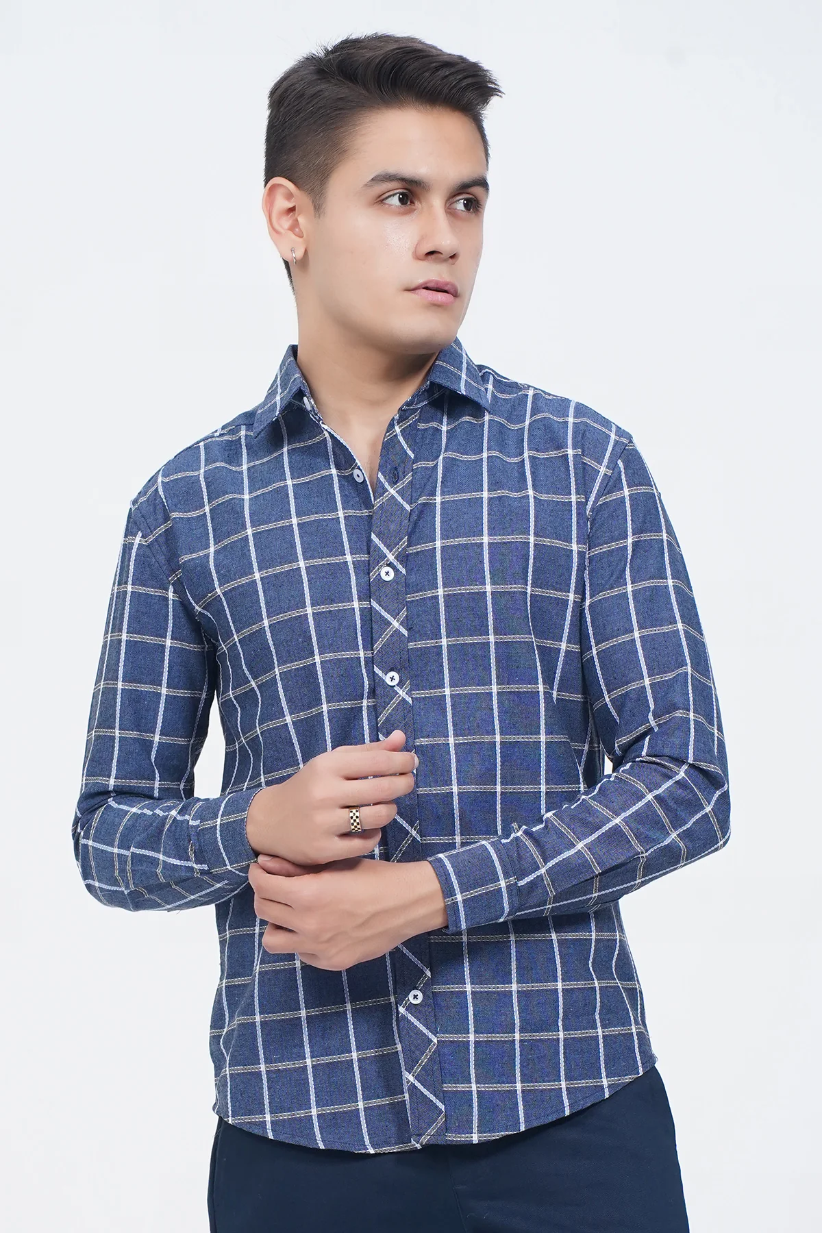 Men's "WESTON" Casual Striped Button Up Shirt