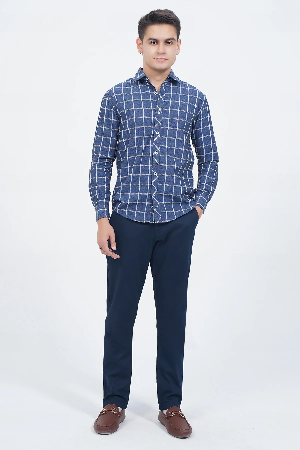 Men's "WESTON" Casual Striped Button Up Shirt - Image 2