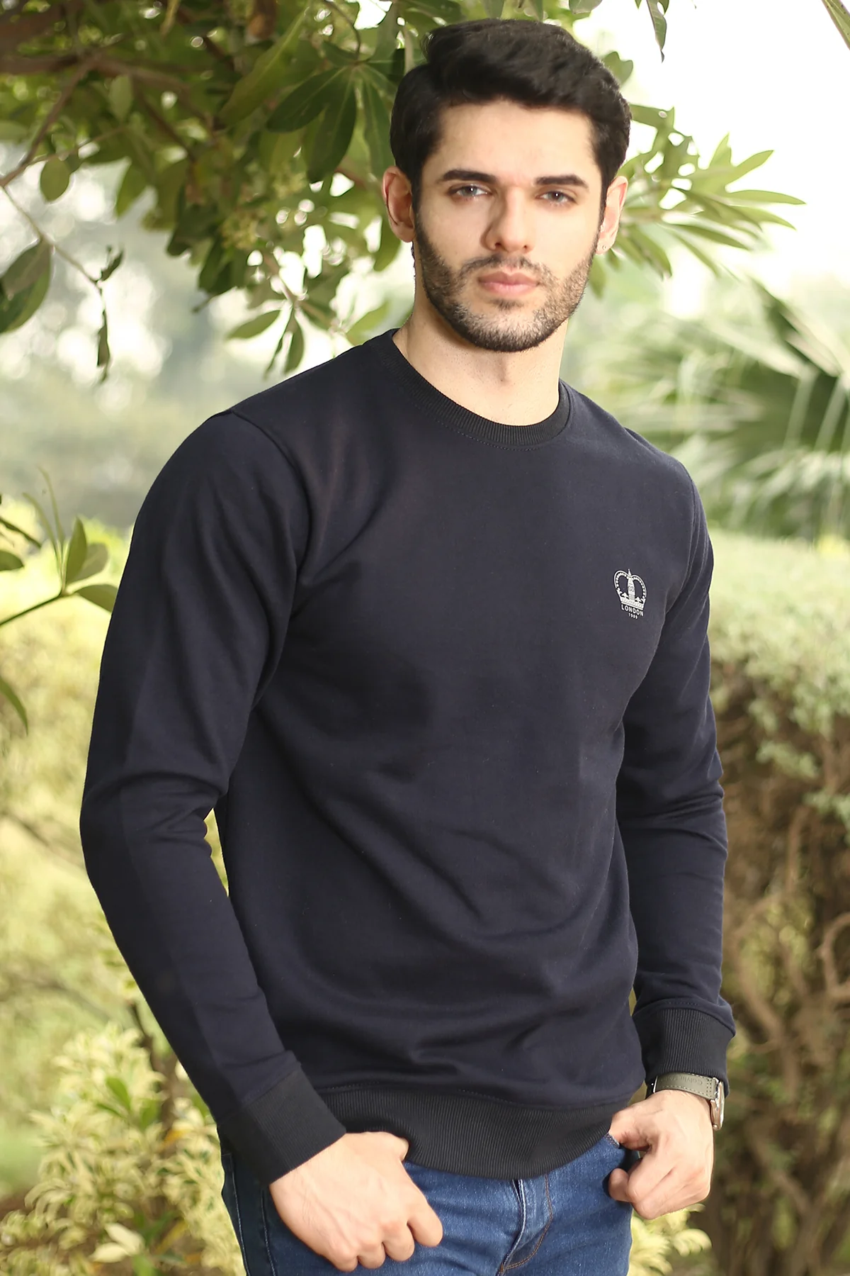 Mens “WYLDER" Crew Neck Winter Pullover Sweatshirt