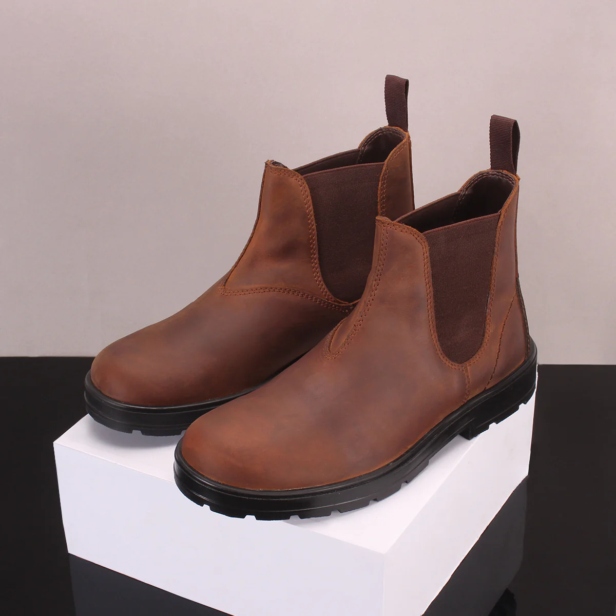 Mens "YAMAL" Chelsea Leather Boots - Image 6