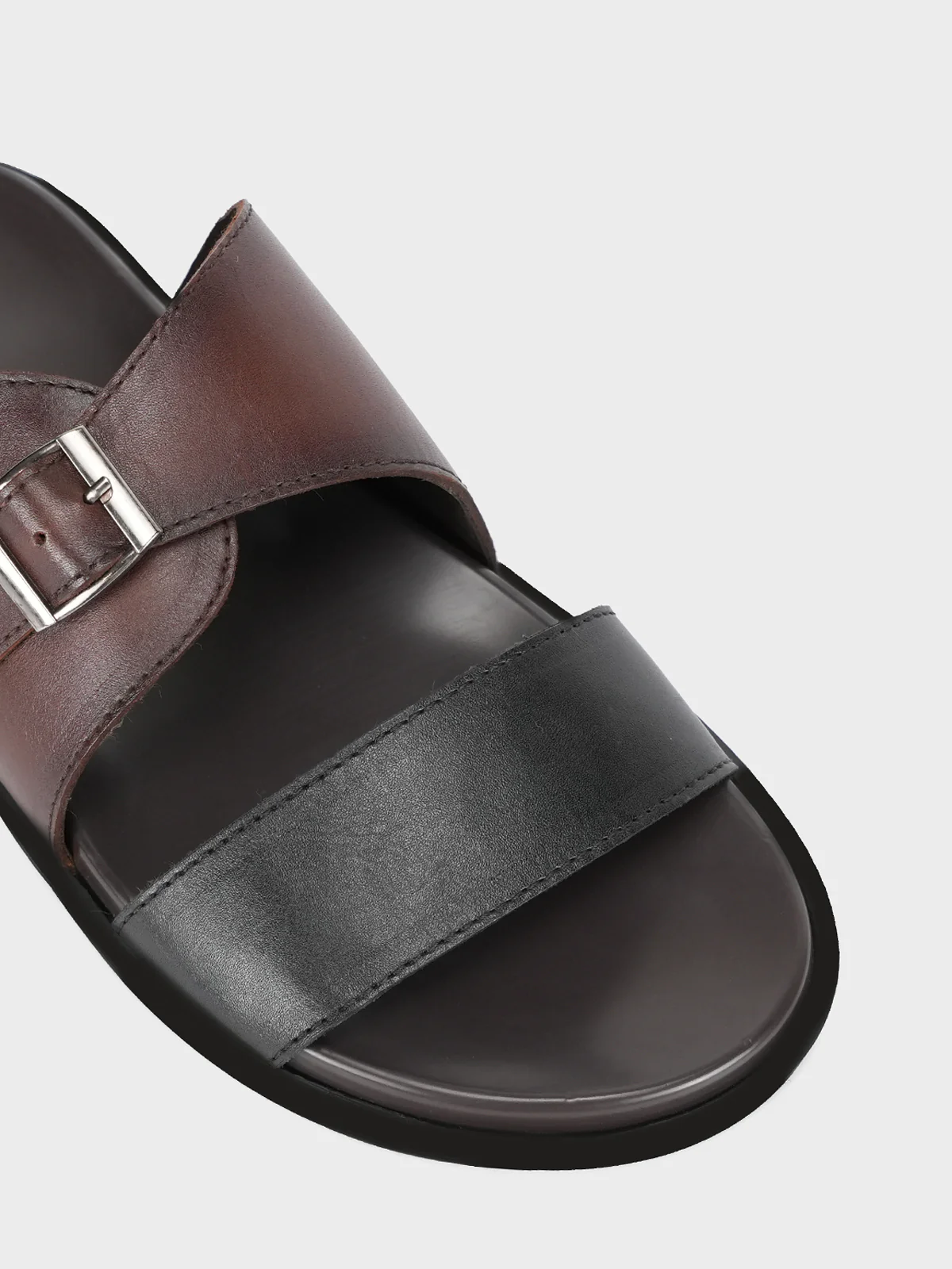 Mens "YANNICK" Casual Leather Slippers - Image 4