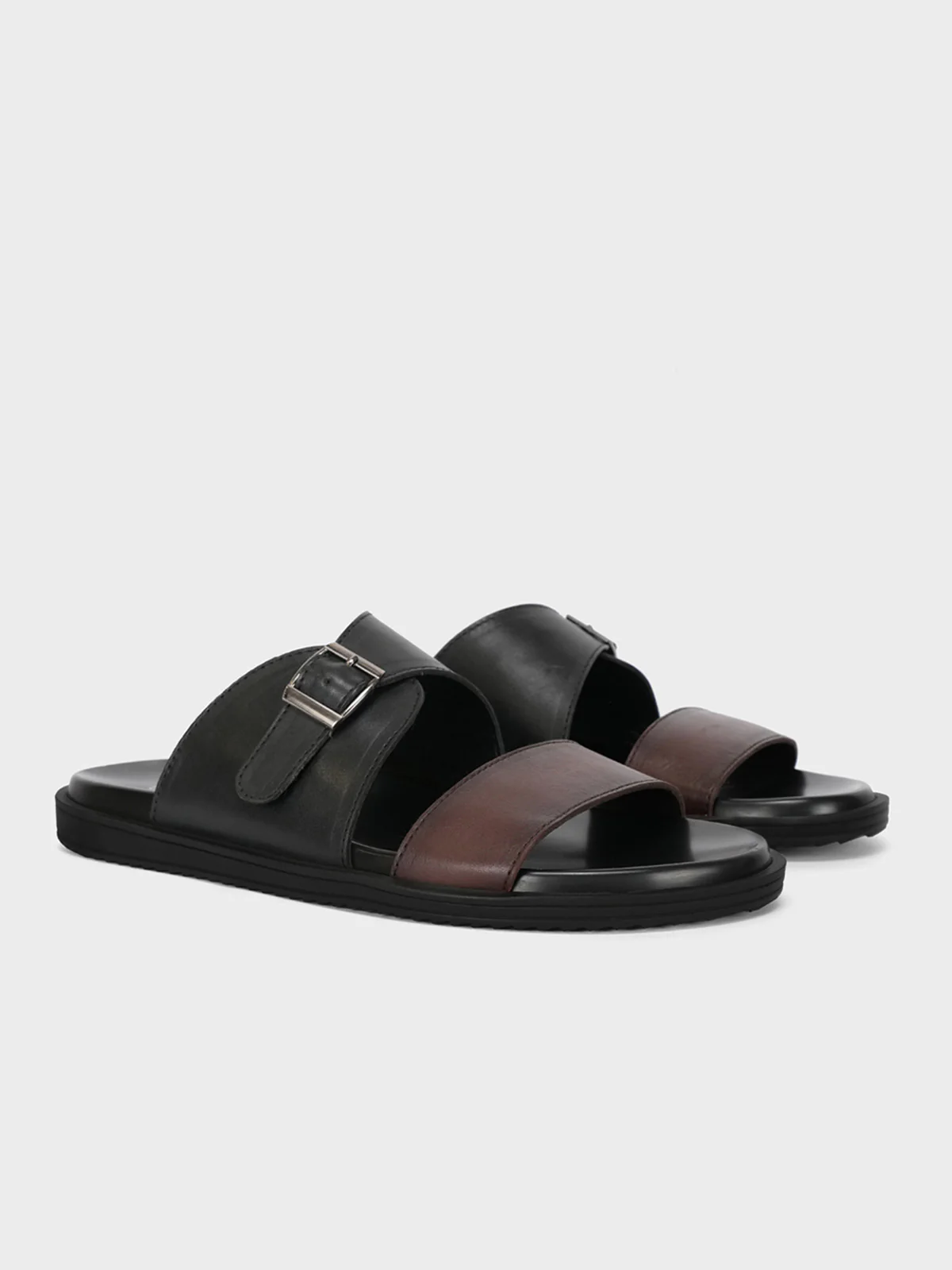 Mens "YANNICK" Casual Leather Slippers - Image 2