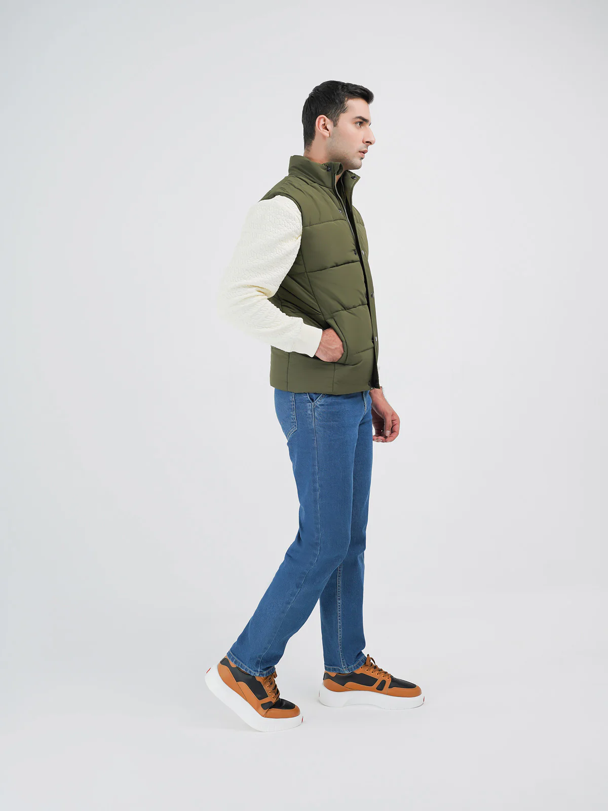 "MEROPE" Button Up Puffer Jacket - Image 3