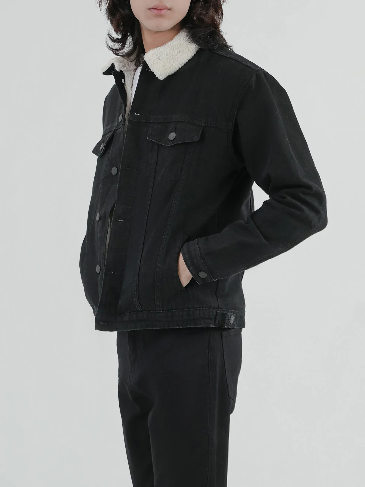 "NAHUATL" Regular Fit Denim Jacket - Image 3