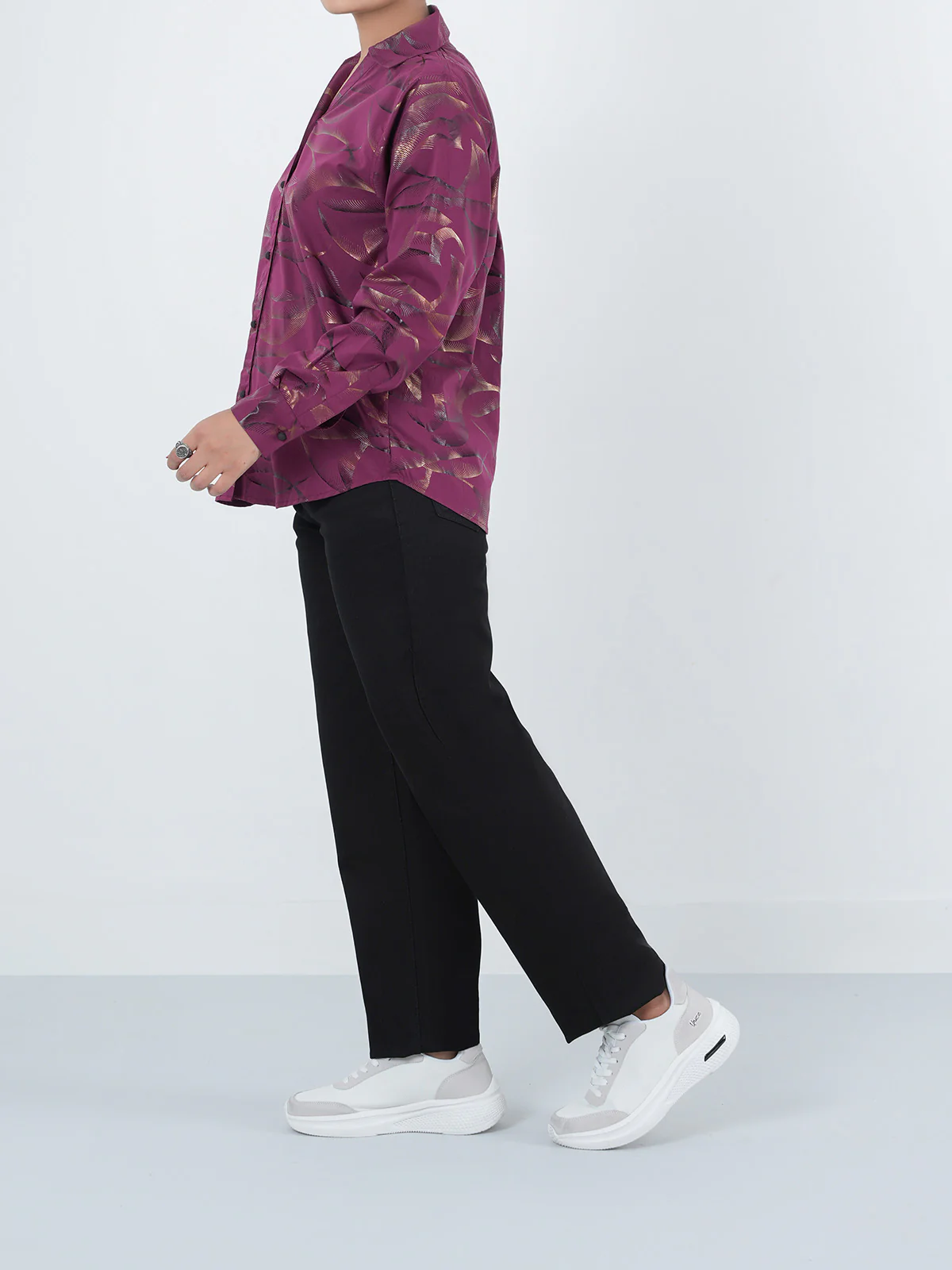 "NAOYA" Printed Regular Fit Cotton Top - Image 3