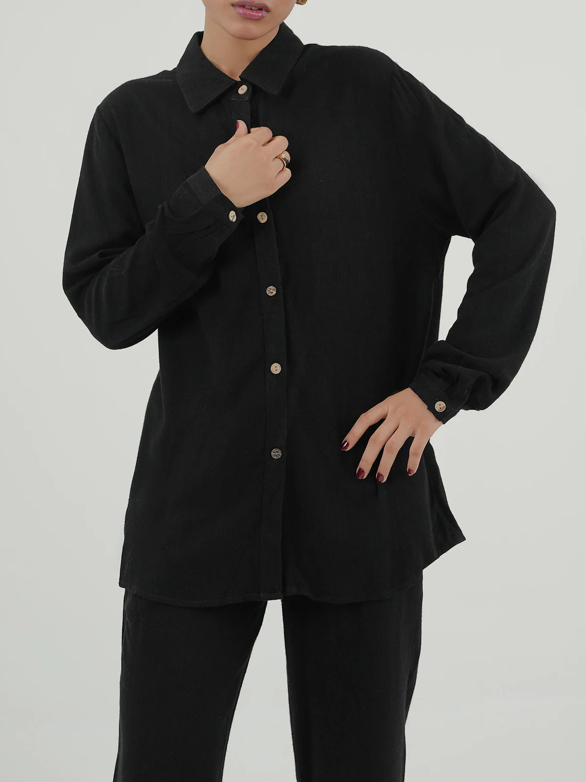 "ORAEFO" Regular fit Linen Co-Ord Set - Image 3